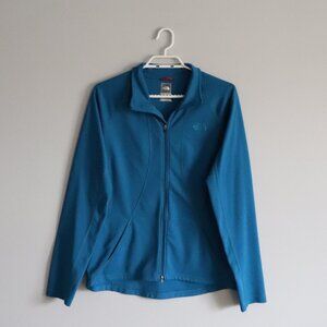 The North Face Womens Blue Sz L Full Dual Zip Fleece Lightweight Outdoor Jacket‎